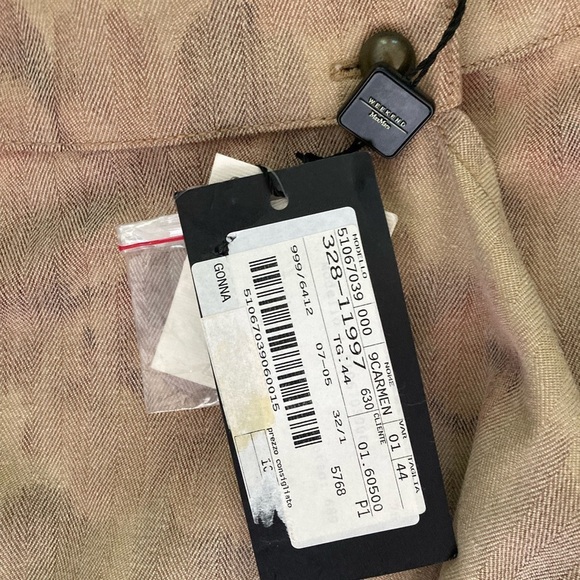 Maxmara Weekend Matelasse Skirt NWT Canvas Rose Print Floral Ruffle Detail - Picture 6 of 9